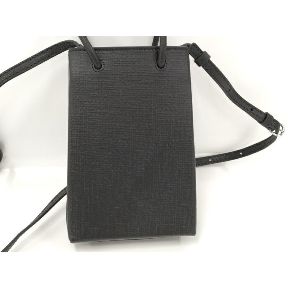 Balenciaga Black Phone Shoulder Holder 2way Bag Leather Shopping